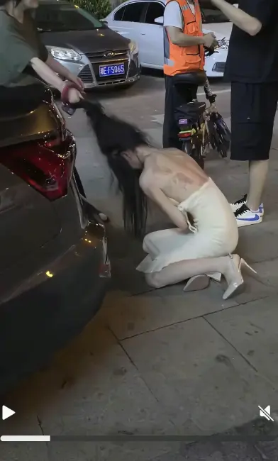 《白裙女子被抓头发跳河》全记录在线播放-白裙女子被揪头发跳河事件始末-湘E车牌后续完整版高清免费观看